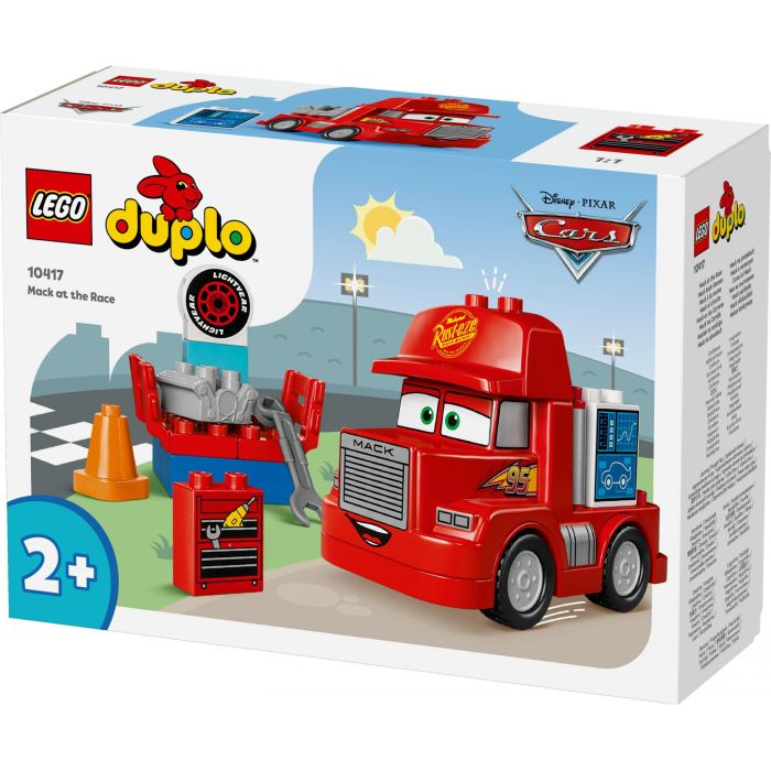 LEGO 10417 Duplo Disney Pixar Cars Mack El Transportista y Rayo McQueen Set de Construcción Parada en Boxes Juguete +2 años 9