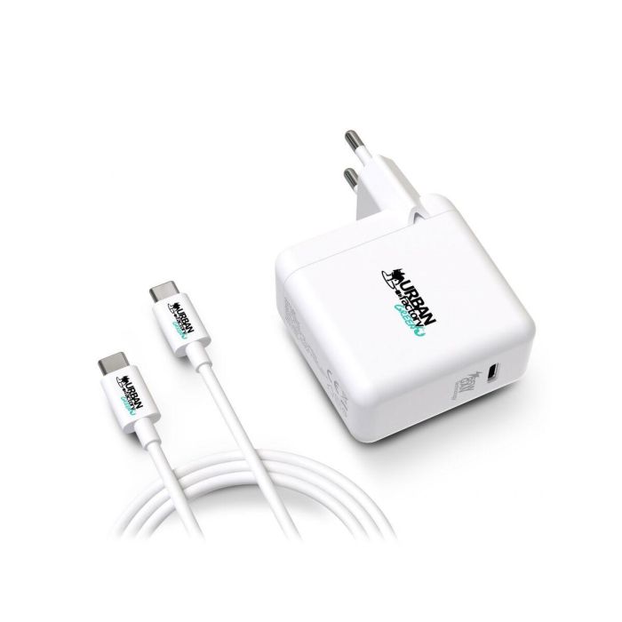 Cargador de Pared + Cable USB C Urban Factory GSC65UF Blanco 1