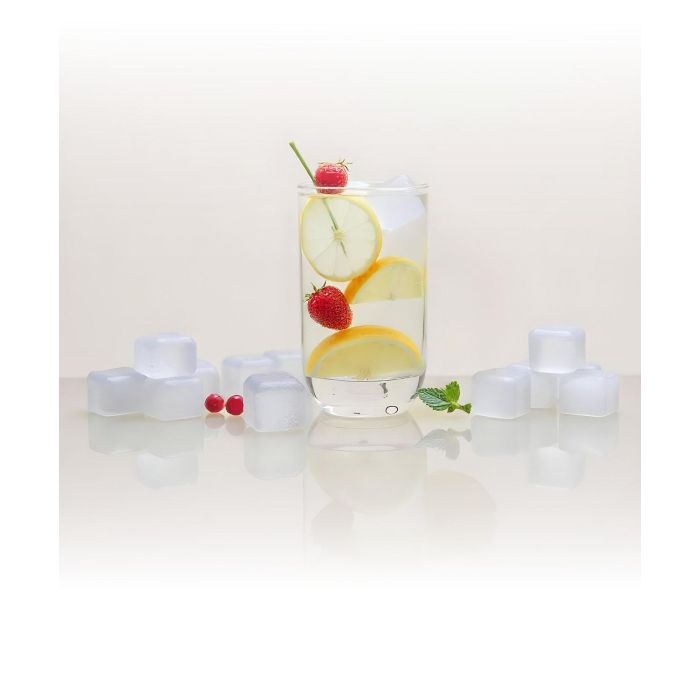 Inde Cubitera Flexible de Silicona para 6 Cubitos de Hielo Lua Quttin, 16.5x11.3x5 cm (24 Unidades)