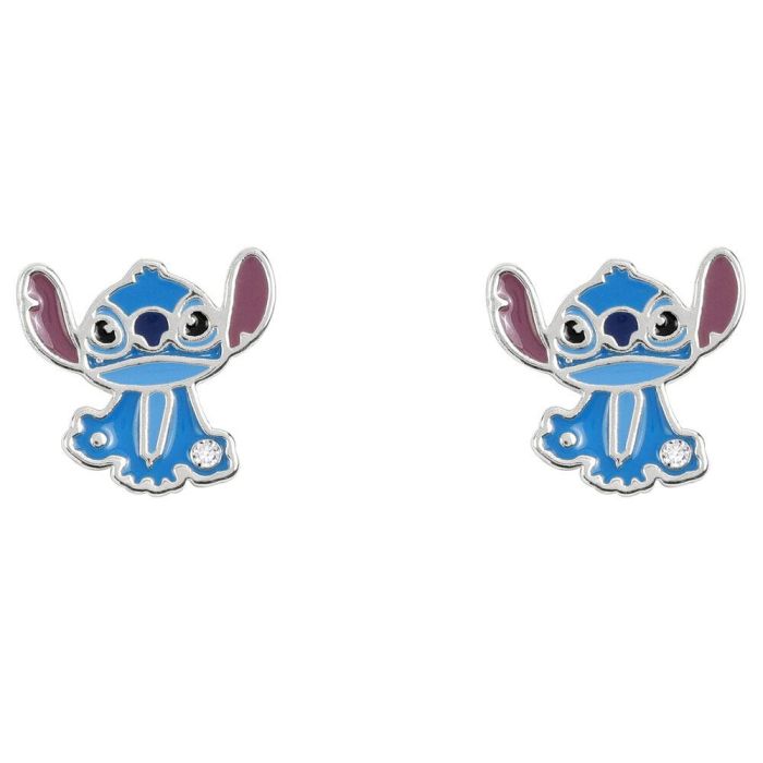 PEERS HARDY Pendientes de Stitch Disney bañados en plata con circonita cúbica