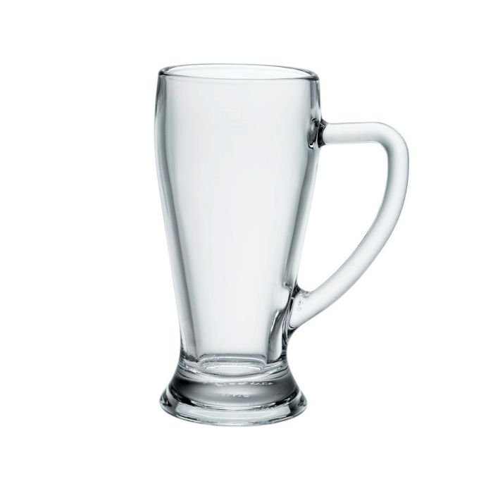 Bormioli Rocco Jarras Cerveza Vidrio Transparente Baviera, Set de 6 x 39 cL, Apto Lavavajillas, Fabricado en Italia