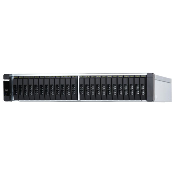 QNAP ES2486dc-2142IT-128G NAS Enterprise Rack 2U, 24 Bay SAS 12G/6G, Intel Xeon D-2142IT 8-Core, 128GB RAM, 4 SFP+, 7 LAN, Dual Controllers, ZFS 3