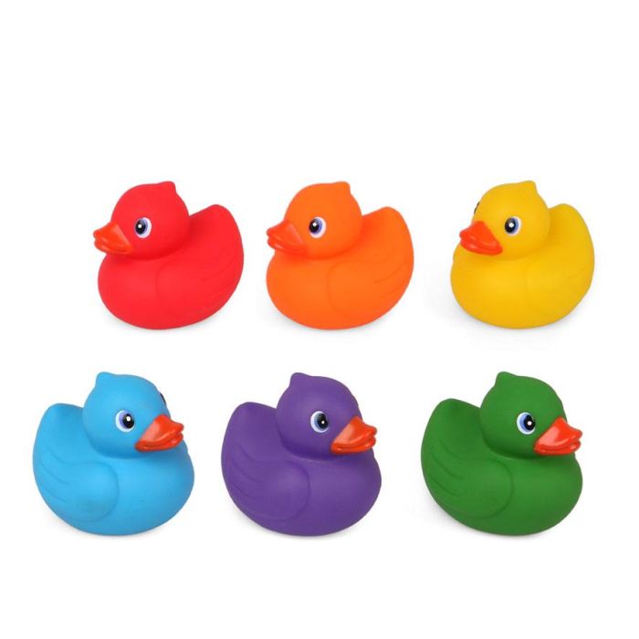 KioKids Set de 6 Patos de Vinilo Blando Multicolor para Baño y Juego +6 Meses 2