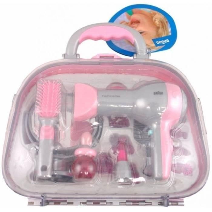 Klein Estuche de Peluquería Infantil Braun - Secador de Pelo Electrónico con Sonidos, Accesorios: Cepillo, Peine, Espejo y Joyería para Niñas 3+ Años 3 Klein Estuche de Peluquería Infantil Braun - Secador de Pelo Electrónico con Sonidos, Accesorios: Cepillo, Peine, Espejo y Joyería para Niñas 3+ Años 3
