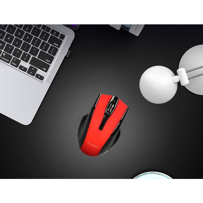 Raton Q-Connect Optico Inalambrico 1000 Dpi Receptor Usb 2,4 grhz Rojo 5