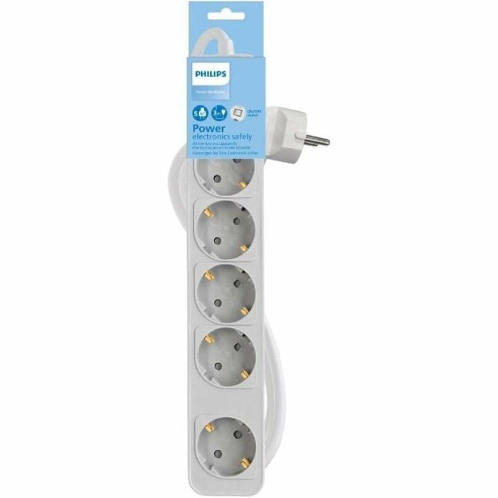 Regleta Enchufes 5 Tomas con Interruptor Philips CHP2154W/12 1