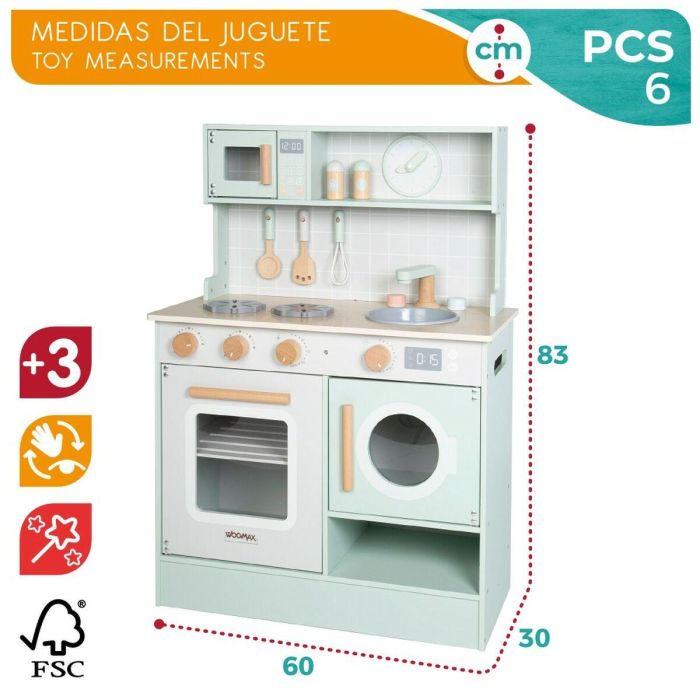 Womax Cocina de Madera 60x30x83 cm 2