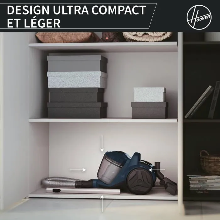 Hoover Aspirador de bidón sin bolsa HP110HM 700 W 2 L Azul 2 Hoover Aspirador de bidón sin bolsa HP110HM 700 W 2 L Azul 2