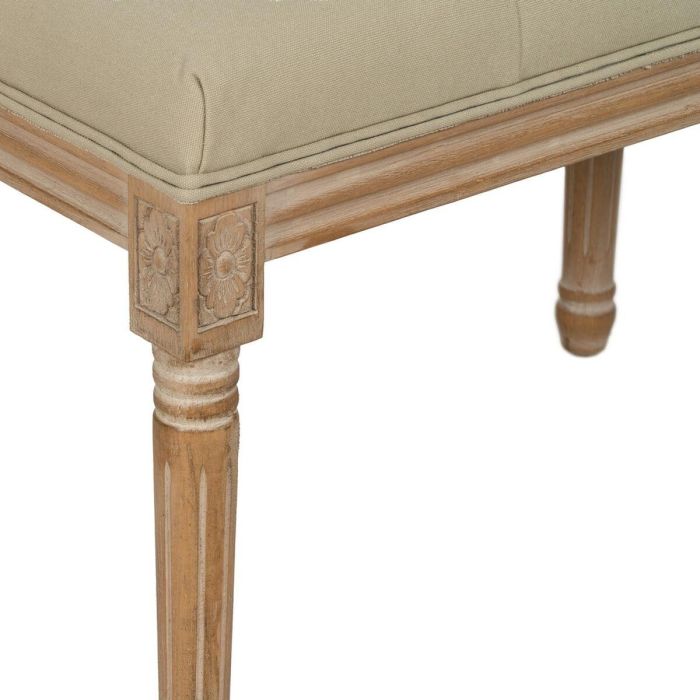 Banqueta Beige Madera de caucho 65 x 41 x 48 cm 2