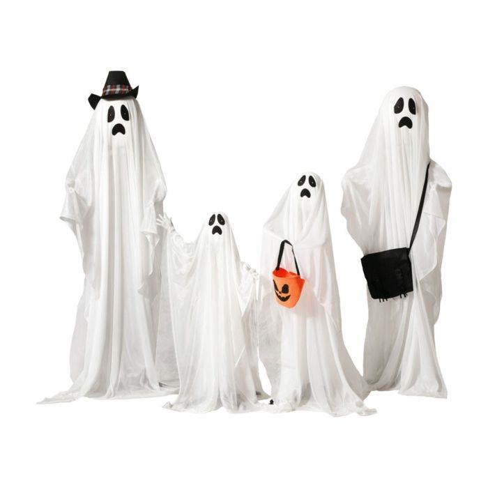 Decoración para Halloween 160 x 50 x 20 cm Blanco Fantasma (4 Piezas) (4 Unidades) 0 Decoración para Halloween 160 x 50 x 20 cm Blanco Fantasma (4 Piezas) (4 Unidades) 0