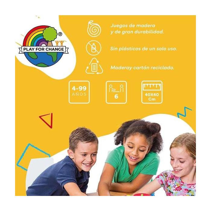 Cayro Tablero Parchís y Oca de Madera 40x40 cm para 6 Jugadores con Accesorios +5 años 3