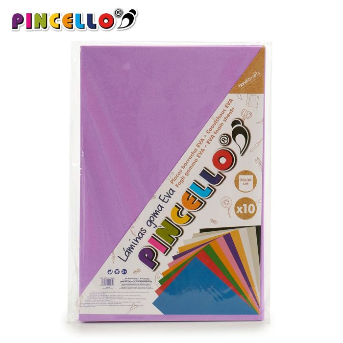 10 Láminas Goma Eva Violeta 20x30 cm - Pincello (24 Unidades) 1 10 Láminas Goma Eva Violeta 20x30 cm - Pincello (24 Unidades) 1