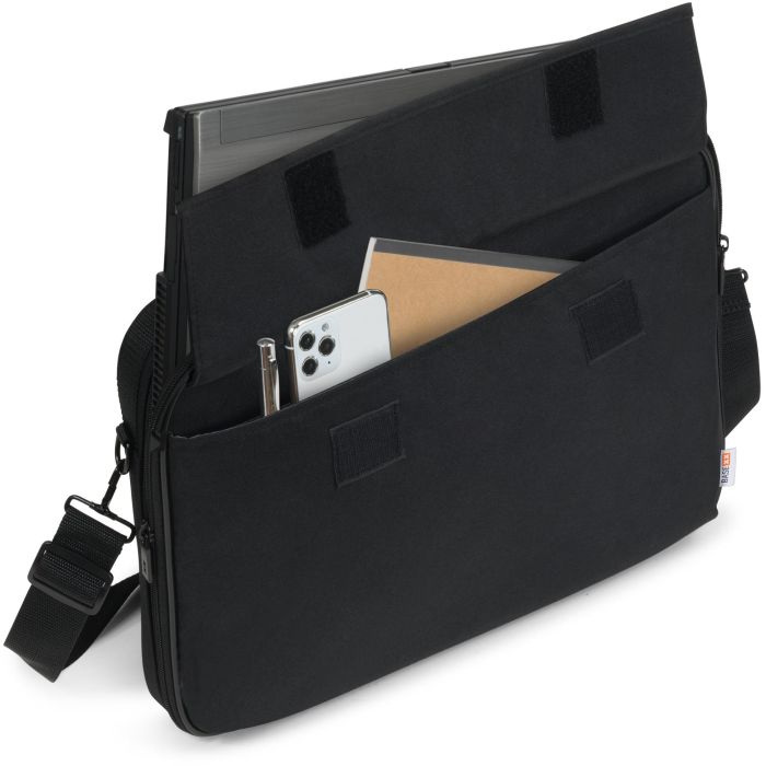 Dicota BASE XX Maletín para Portátiles 13-14.1", Acolchado, Poliéster Negro, con Bolsillo Frontal y Correa Hombro Ajustable 2