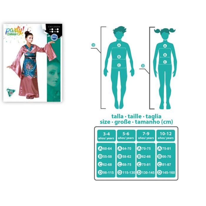 Disfraz China Rosa Vestido Oriental Niña 3 Disfraz China Rosa Vestido Oriental Niña 3
