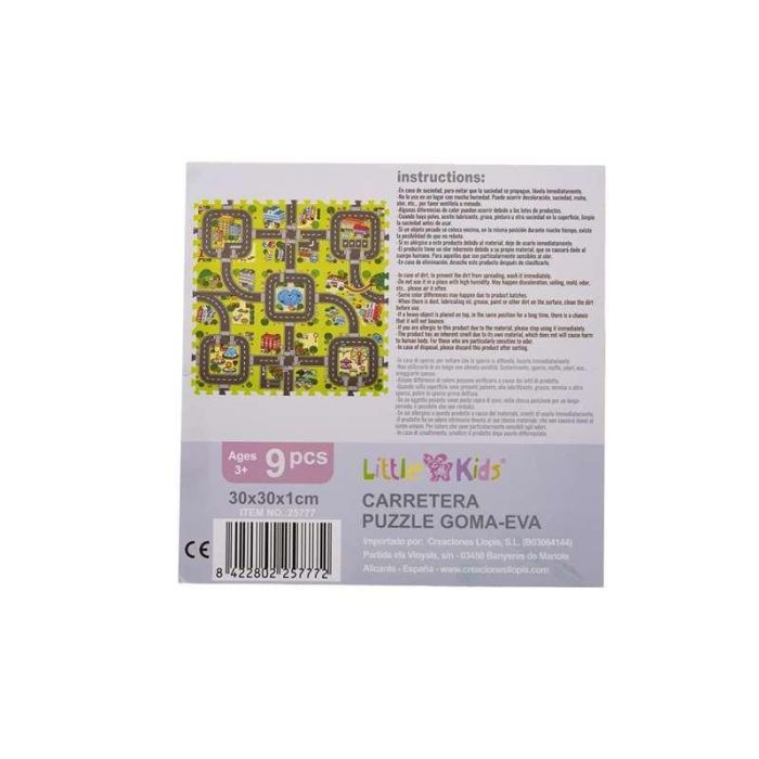 Creaciones Llopis Puzzle City Eva Set de Suelo Protector Modular 30x30x1cm Poliéster 1
