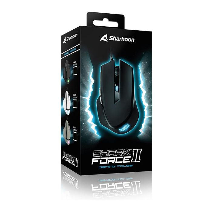 SHARKOON Ratón Gaming SHARK Force II USB Tipo A Óptico 4200 DPI Mano Derecha 3