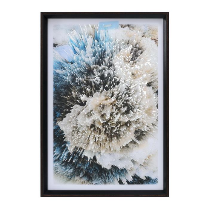 DKD Home Decor Cuadro de Pared Glam Nebulosa Dorado y Azul, Fabricado en MDF y Cristal, Medidas 100 cm Alto x 70 cm Ancho x 6 cm Fondo
