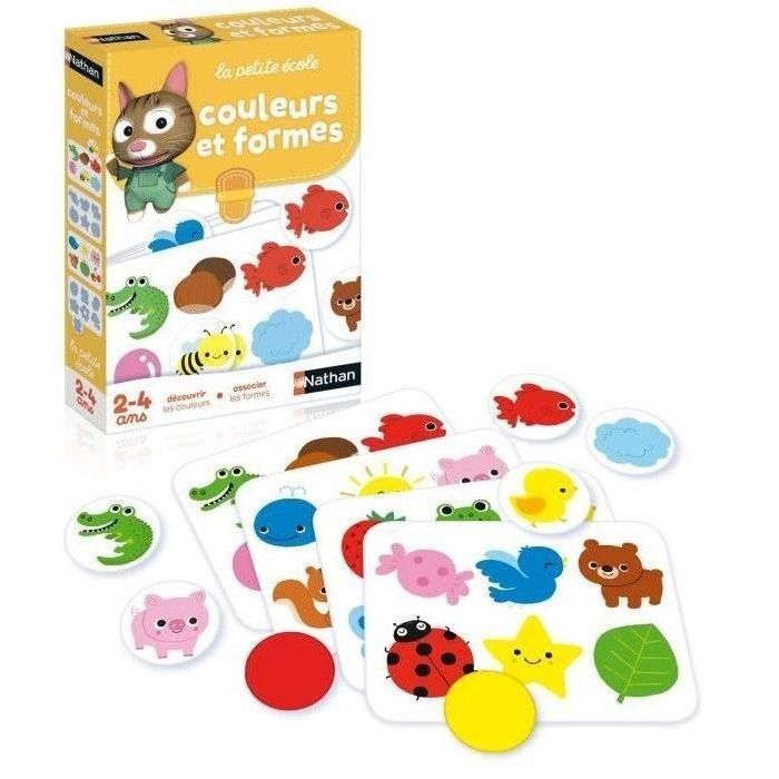 Nathan Little School Colores y formas - 6 juegos de asociación progresivos para aprender formas y colores, +2 años 1