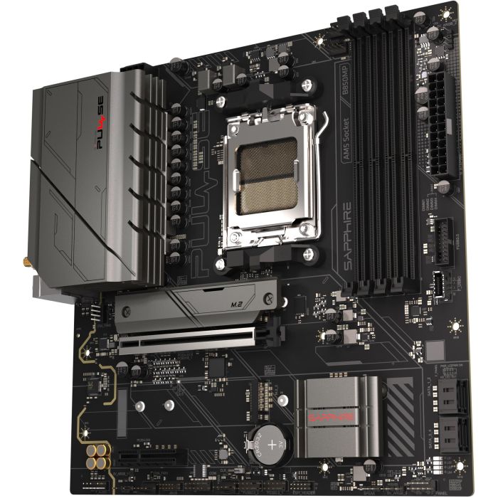 Sapphire AM5 PULSE B850M WiFi Placa Base AMD B850 DDR5 WiFi 6 Bluetooth 5.3 Ethernet 2.5Gb Micro ATX 2