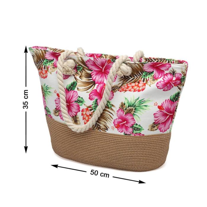 Bolso De Playa Flores Tropicales 35*50*25 cm