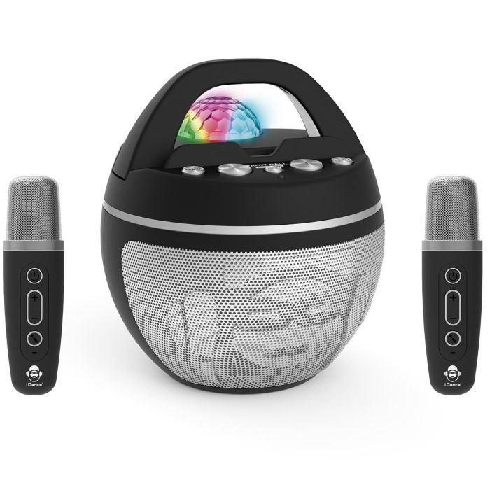 Cefa 00366 Karaoke Party Ball con Luz de Discoteca y Bluetooth Inalámbrico, Incluye 2 Micrófonos