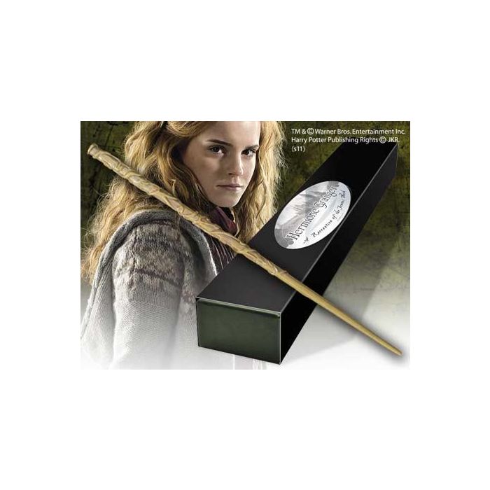 The Noble Collection Varita de Hermione Granger Replica Harry Potter Pintada a Mano Caja Coleccion 1