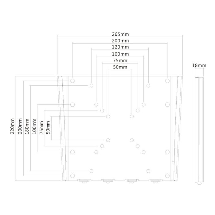 Soporte TV Fijo Neomounts FPMA-W110BLACK 10" 40" 35 kg 1