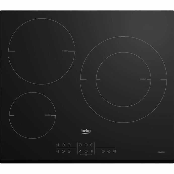 Beko Placa de Inducción HII63200MTB 3 fuegos 58x51 cm