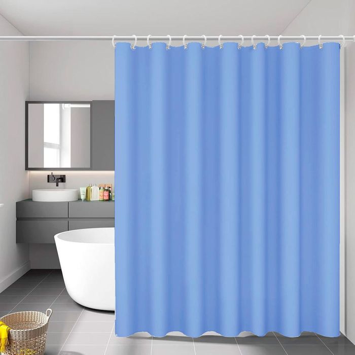 Cortina de baño basic azul 140 x 180 cm Cortina de baño basic azul 140 x 180 cm