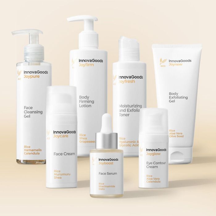 Pack de Rutina Facial y Corporal Rice InnovaGoods 0 Pack de Rutina Facial y Corporal Rice InnovaGoods 0