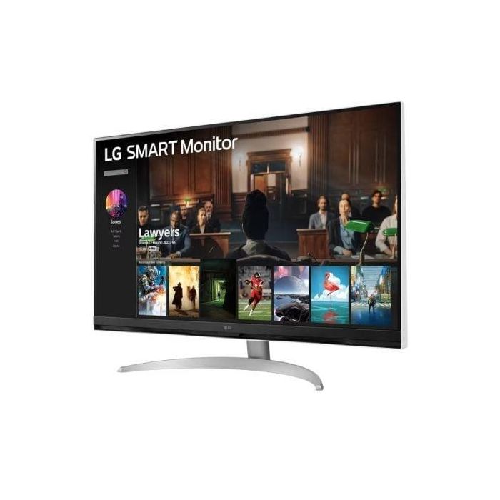 LG 32SQ700S-W Smart Monitor 31.5" 4K UHD WebOS, Smart TV, Multimedia, Regulable en Altura, USB-C, Plata y Blanco 1 LG 32SQ700S-W Smart Monitor 31.5" 4K UHD WebOS, Smart TV, Multimedia, Regulable en Altura, USB-C, Plata y Blanco 1