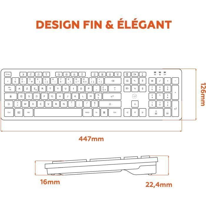 Teclado inalámbrico - MOBILITY LAB - Premium - AZERTY - Negro 2 Teclado inalámbrico - MOBILITY LAB - Premium - AZERTY - Negro 2
