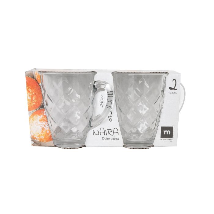 La Mediterranea Set 2 Tazas Café C/Leche Diamond Naira 210 ml 1