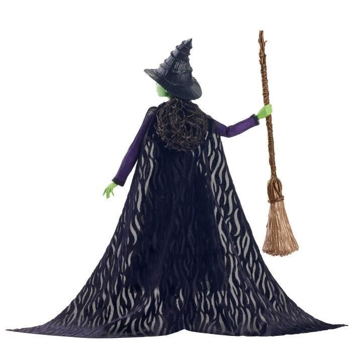 Mattel HXY38 Muñeca Wicked Elphaba con Detalles de Pelo Trenzado y Articulación para Múltiples Poses, Figura Coleccionable de la Película 4