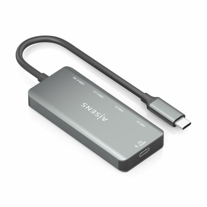 Hub USB Aisens A109-0946 Gris 100 W 6 Hub USB Aisens A109-0946 Gris 100 W 6