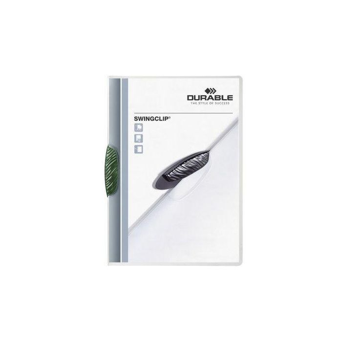 Dosier Clip Swingclip Pp A4 2260 Pinza Plastico Pivot.Opaco 30H Verde (Set de 25)