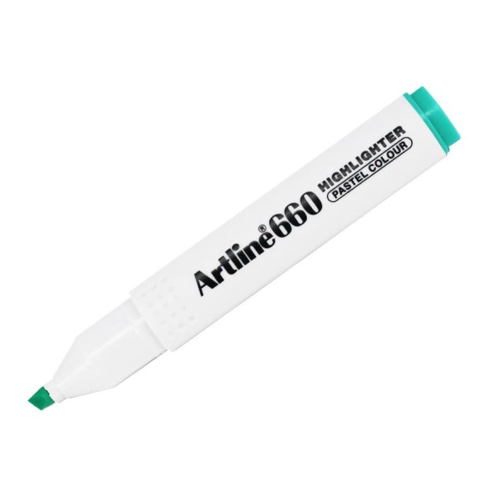 Rotulador Artline Fluorescente Ek-660 Verde Pastel Punta Biselada 12 unidades 1