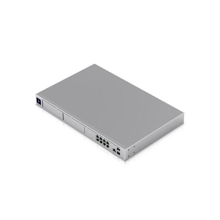 Ubiquiti 10 Gbps SFP+ LAN / WAN, 8x GbE RJ45 LAN, 2.5 GbE RJ45 WAN, 2x 3.5" NVR HDD bays, 128 GB SSD, 1.3" screen, Aluminium CNC, SGCC steel, UK 6 Ubiquiti 10 Gbps SFP+ LAN / WAN, 8x GbE RJ45 LAN, 2.5 GbE RJ45 WAN, 2x 3.5" NVR HDD bays, 128 GB SSD, 1.3" screen, Aluminium CNC, SGCC steel, UK 6