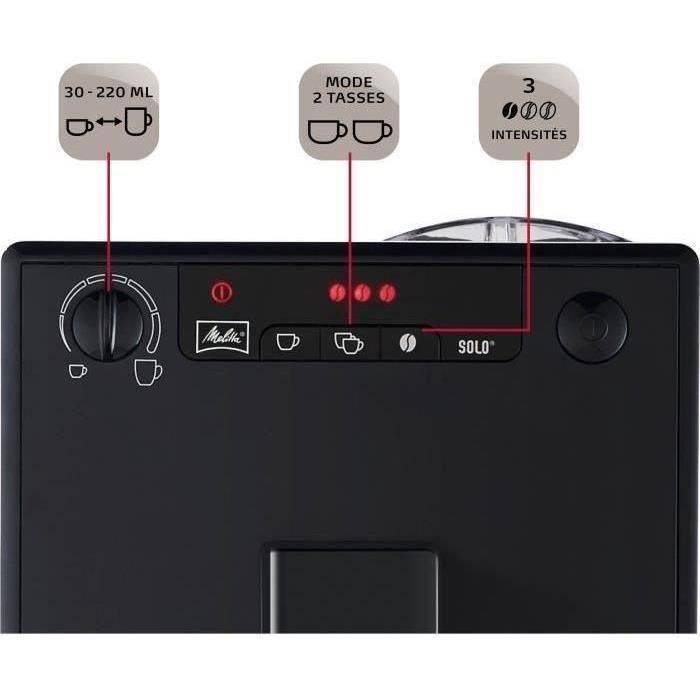 Melitta E950-222 Cafetera Automática con Molinillo Caffeo Solo 15 bares 1.2L 1400W Negro 4 Melitta E950-222 Cafetera Automática con Molinillo Caffeo Solo 15 bares 1.2L 1400W Negro 4