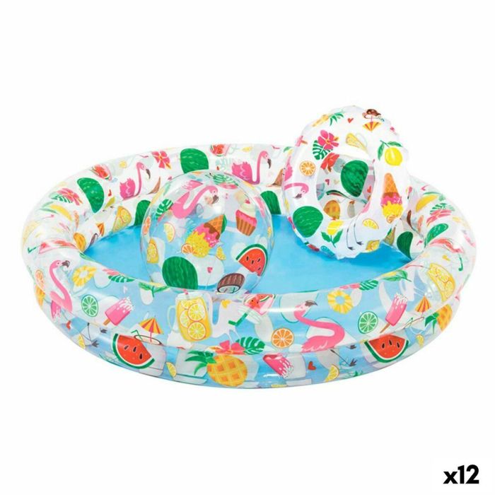 Piscina Hinchable para Niños Intex Tropical Aros 150 l 122 x 25 cm (12 Unidades)