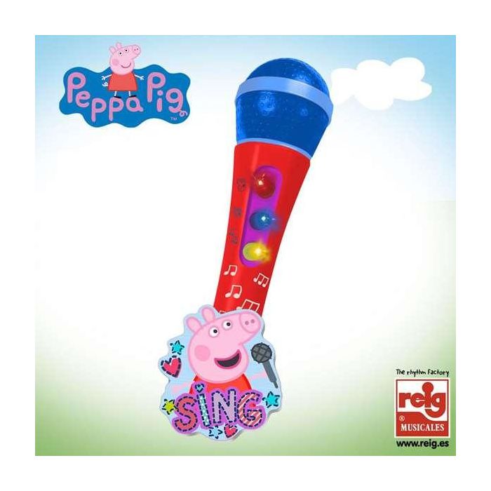 Microfono de mano con amplificador y ritmos peppa pig 1