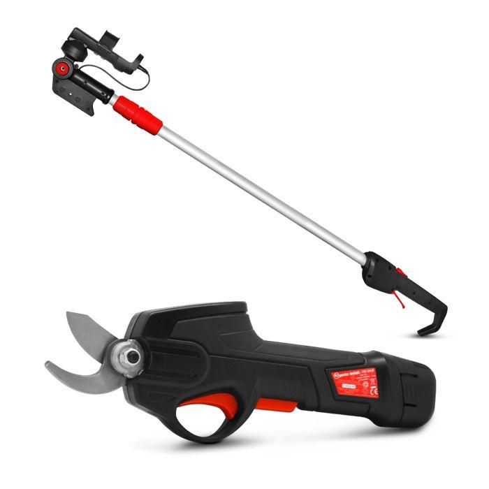 Tijeras de podar recargables de litio de 7,2 V con pértiga telescópica - Elem Garden