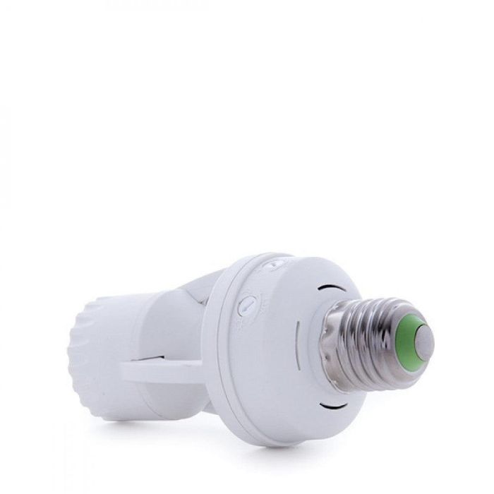 Adaptador E27 Sensor de Movimiento PIR y Crepuscular 360° Ajustable para Bombillas LED E27 - Alcance 6m 2