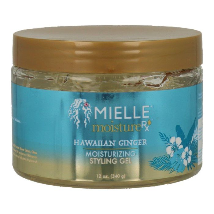 Mielle Moisture RX Hawaiian Ginger Moisturizing Styling Gel - Gel hidratante para peinar con fijación y hidratación profunda, 340 ml