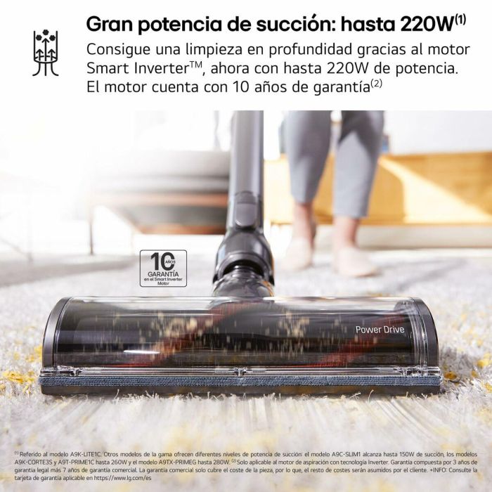 Aspirador Escoba Ciclónico Inalámbrico LG CORDZEROA9K-LITE1C 14 Aspirador Escoba Ciclónico Inalámbrico LG CORDZEROA9K-LITE1C 14