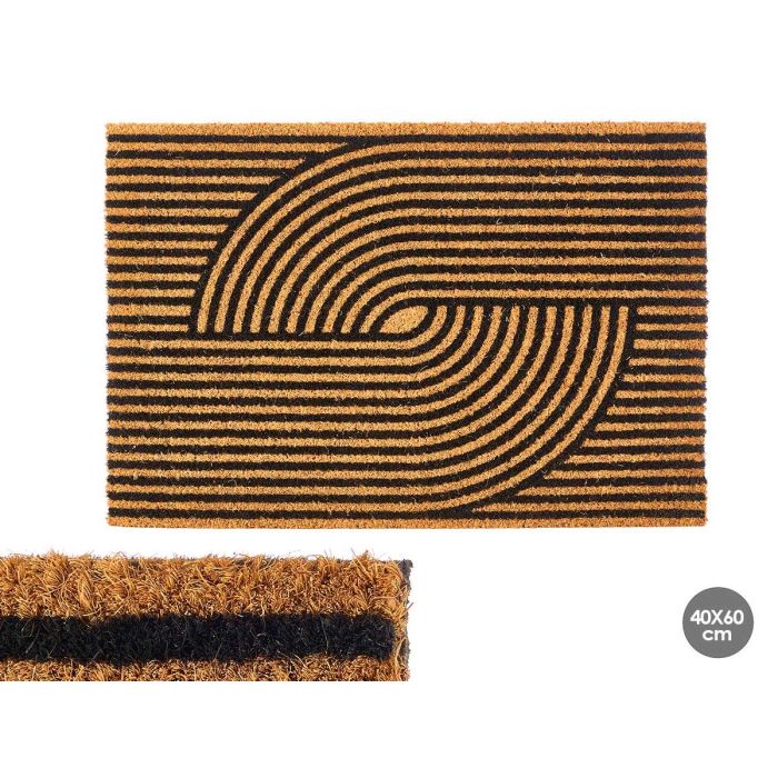 Giftdecor Felpudo Retro de Fibra de Coco y PVC, 40x60 cm, Marrón y Negro (10 Unidades) Giftdecor Felpudo Retro de Fibra de Coco y PVC, 40x60 cm, Marrón y Negro (10 Unidades)