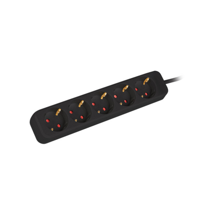 Lanberg PS0-05F-0300-BK base múltiple 3 m 5 salidas AC Interior Negro Lanberg PS0-05F-0300-BK base múltiple 3 m 5 salidas AC Interior Negro