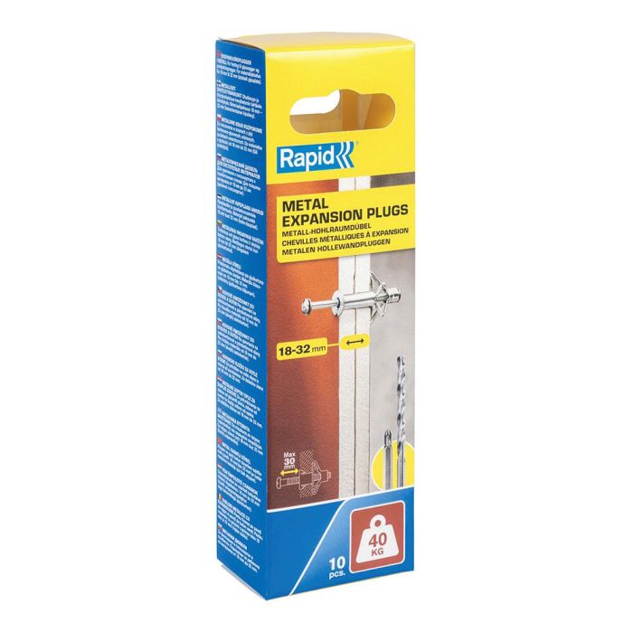 Blister 10 unidades taco de expansión metálico ø11x65 tornillo m5x74 5001551 rapid 2