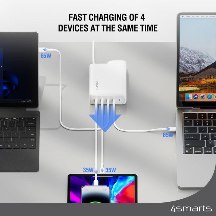 4smarts Ladegert GaN Flex Pro 200W 4 USB-C. wei 1 4smarts Ladegert GaN Flex Pro 200W 4 USB-C. wei 1
