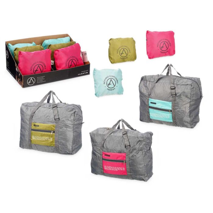 Bolso Plegable Ligero Arte Regal - 44x37x18 cm, Azul/Rosa/Verde, Poliéster (12 Unidades) Bolso Plegable Ligero Arte Regal - 44x37x18 cm, Azul/Rosa/Verde, Poliéster (12 Unidades)
